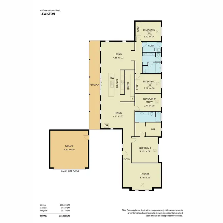 Floorplan of Homely rural property listing, 48 Germantown Road, Lewiston SA 5501
