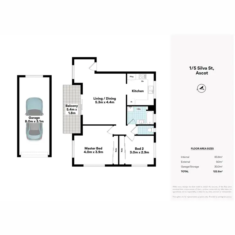 Floorplan of Homely apartment listing, 1/5 Silva Street, Ascot QLD 4007