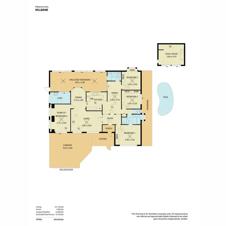 Floorplan of Homely house listing, 4 Reserve Court, Hillbank SA 5112