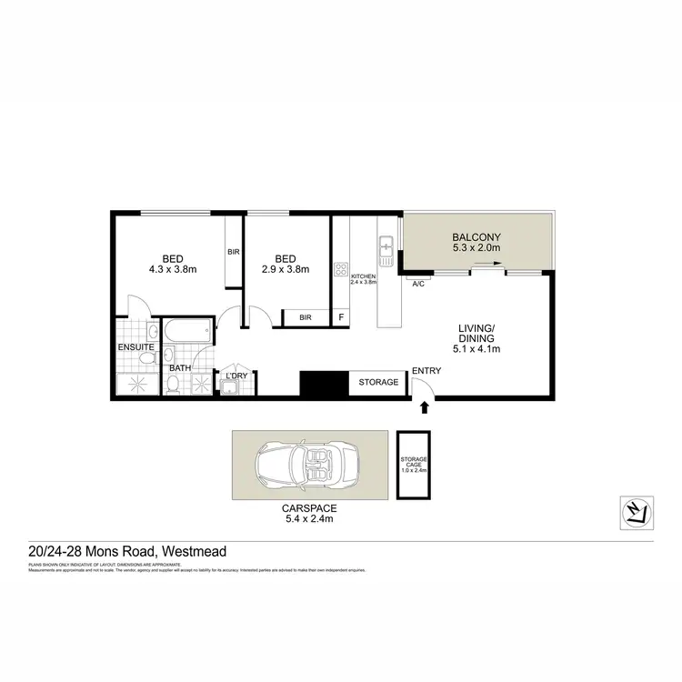 Floorplan of Homely apartment listing, 20/24-28 Mons Road, Westmead NSW 2145
