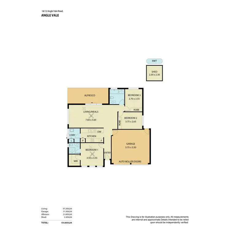 Floorplan of Homely house listing, 18/12A Angle Vale Road, Evanston Gardens SA 5116