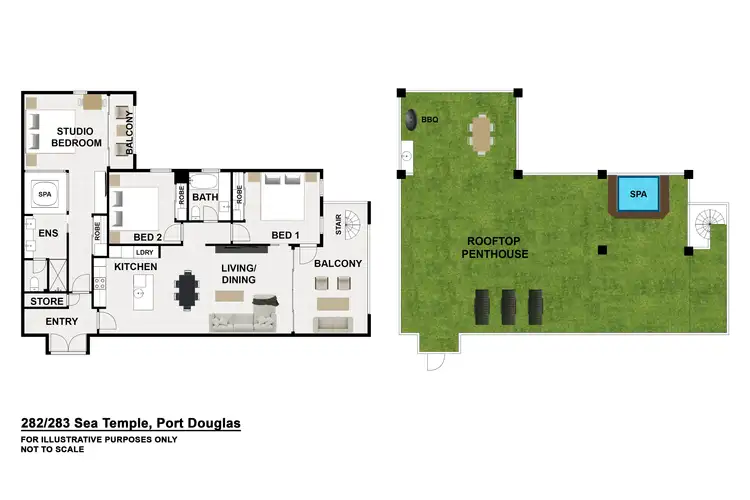Floorplan of Homely unit listing, 282-283 Sea Temple/22-36 Mitre Street, Port Douglas QLD 4877
