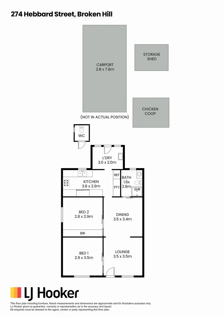 Floorplan of Homely house listing, 274 Hebbard Street, Broken Hill NSW 2880