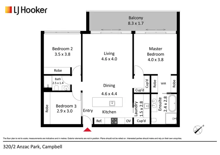 Floorplan of Homely apartment listing, 320/2 Anzac Park, Campbell ACT 2612
