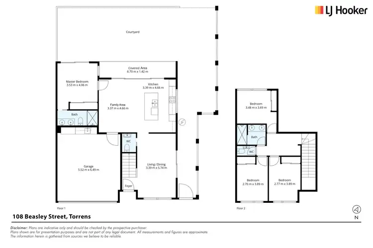 Floorplan of Homely townhouse listing, 1/108 Beasley Street, Torrens ACT 2607