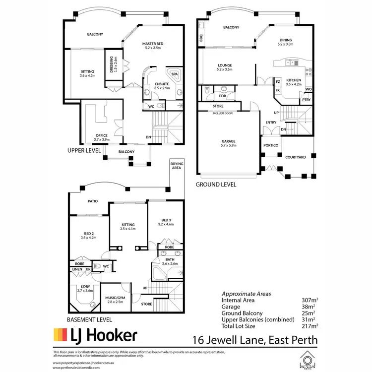 Floorplan of Homely house listing, 16 Jewell Lane, East Perth WA 6004