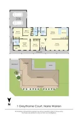 Floorplan of Homely house listing, 1 Greythorne Court, Narre Warren VIC 3805