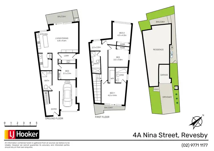 Floorplan of Homely semi-detached listing, 4A Nina Street, Revesby NSW 2212