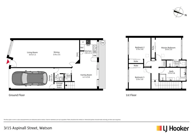 Floorplan of Homely townhouse listing, 3/15-19 Aspinall Street, Watson ACT 2602