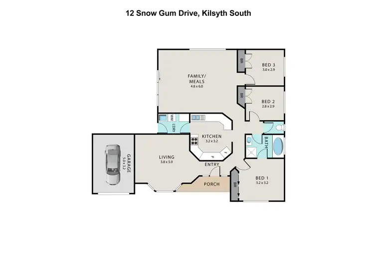 Floorplan of Homely house listing, 12 Snow Gum Drive, Kilsyth South VIC 3137
