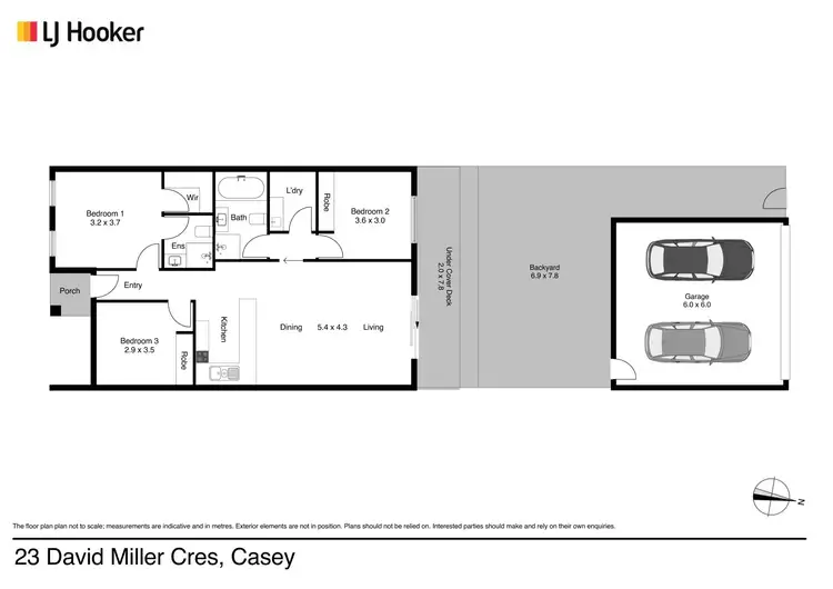 Floorplan of Homely house listing, 23 David Miller Crescent, Casey ACT 2913