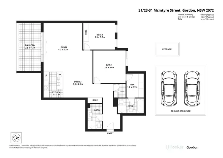 Floorplan of Homely apartment listing, 31/23-31 McIntyre Street, Gordon NSW 2072