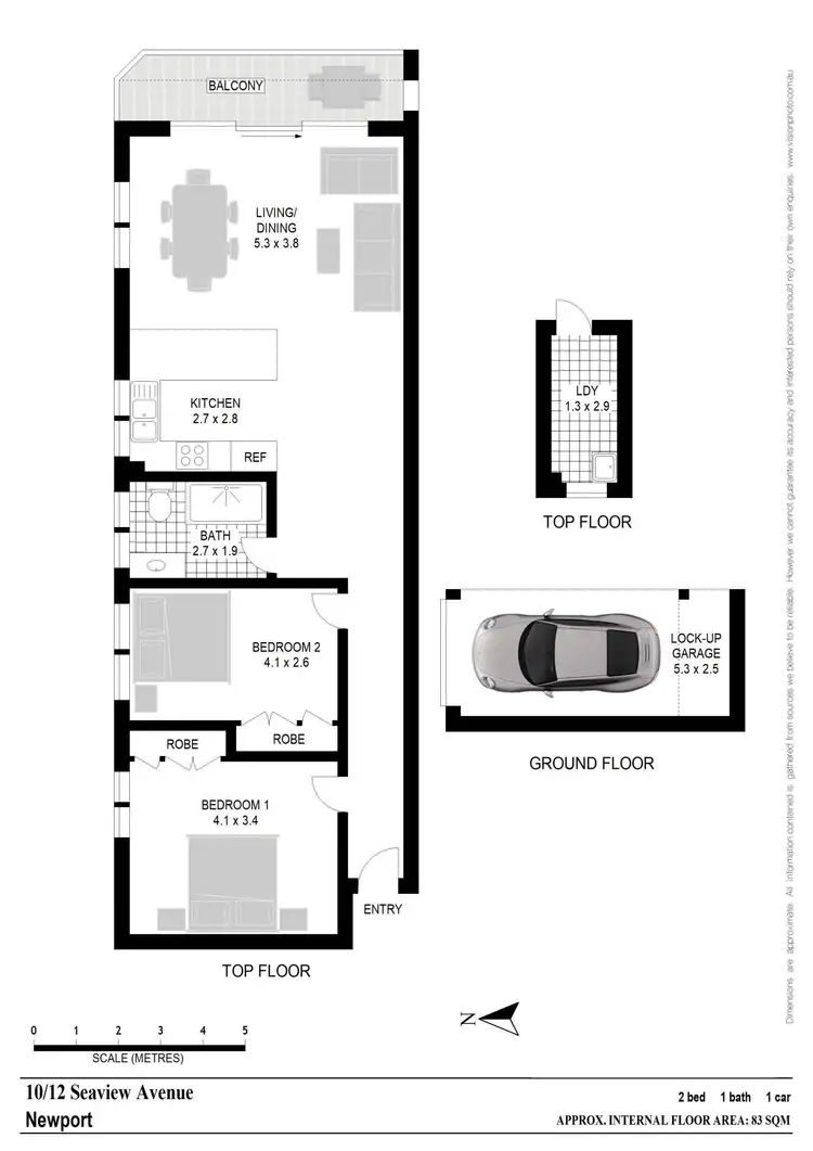 Floorplan of Homely unit listing, 10/12 Seaview Avenue, Newport NSW 2106