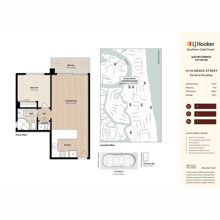Floorplan of Homely unit listing, 12/10-16 Genoa Street, Surfers Paradise QLD 4217