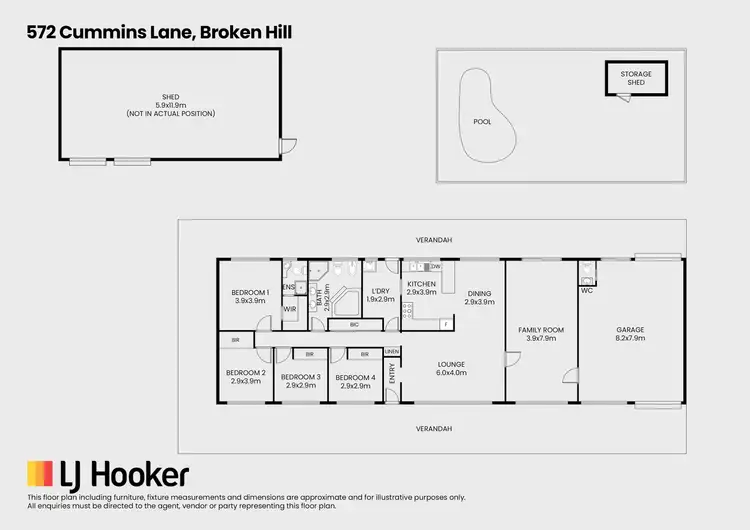 Floorplan of Homely house listing, 572 Cummins Lane, Broken Hill NSW 2880