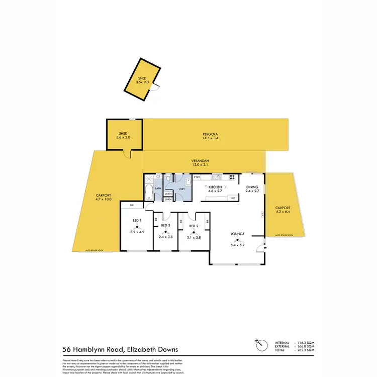 Floorplan of Homely house listing, 56 Hamblynn Road, Elizabeth Downs SA 5113