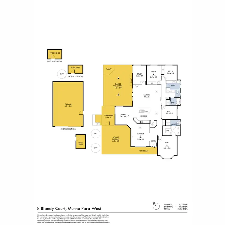 Floorplan of Homely house listing, 8 Blandy Court, Munno Para West SA 5115
