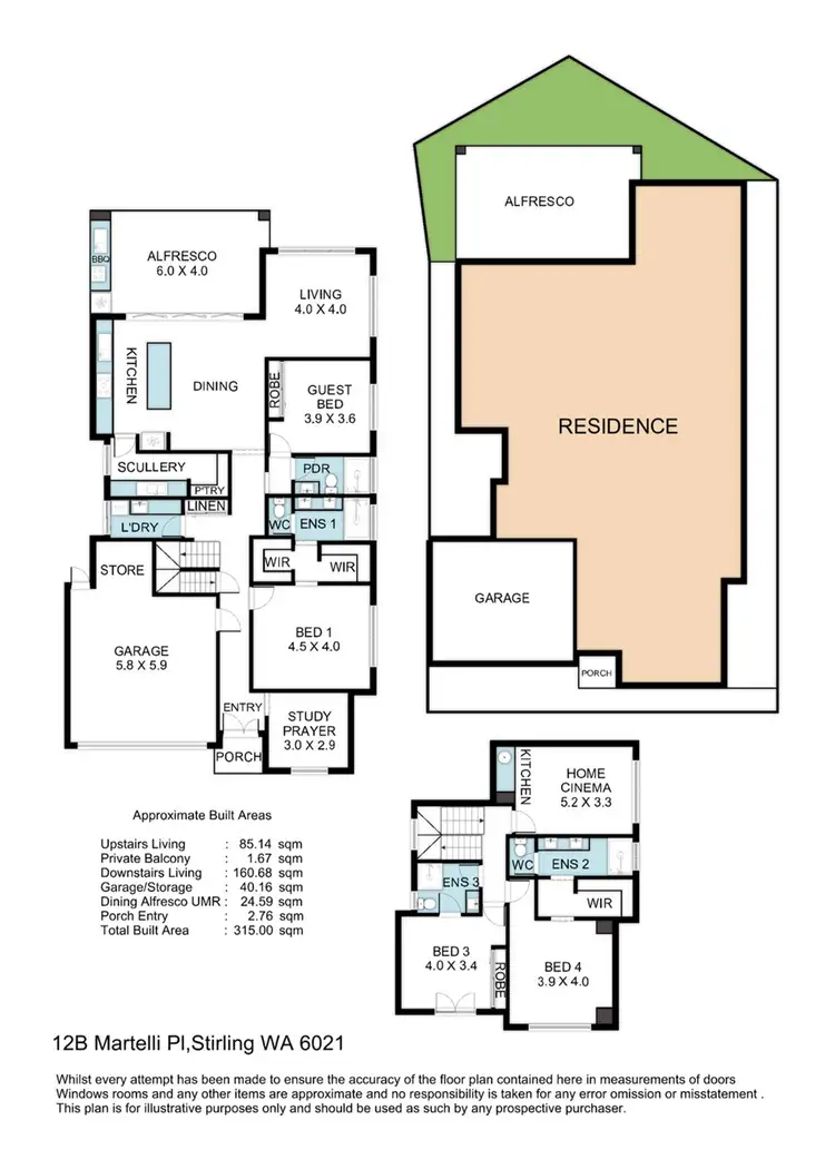 Floorplan of Homely house listing, 12B Martelli Place, Stirling WA 6021