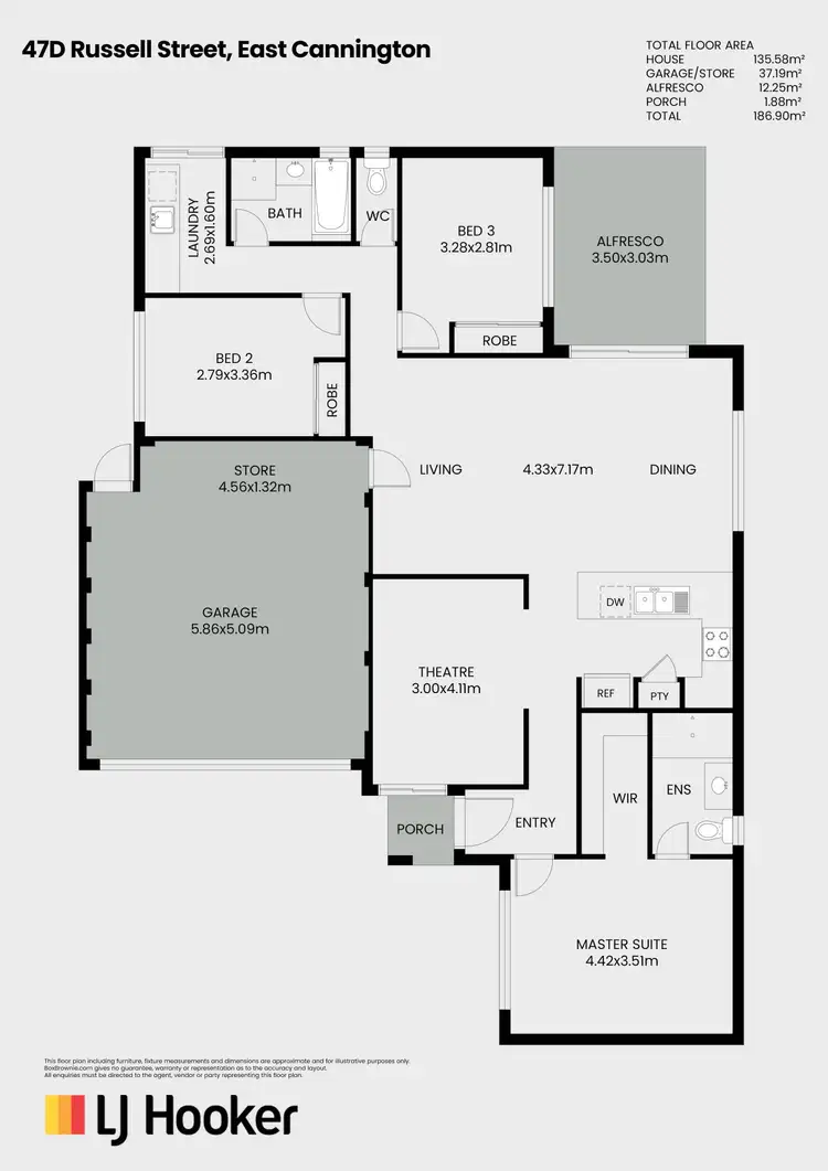 Floorplan of Homely house listing, 47D Russell Street, East Cannington WA 6107