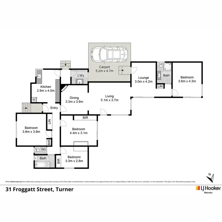 Floorplan of Homely house listing, 31 Froggatt Street, Turner ACT 2612