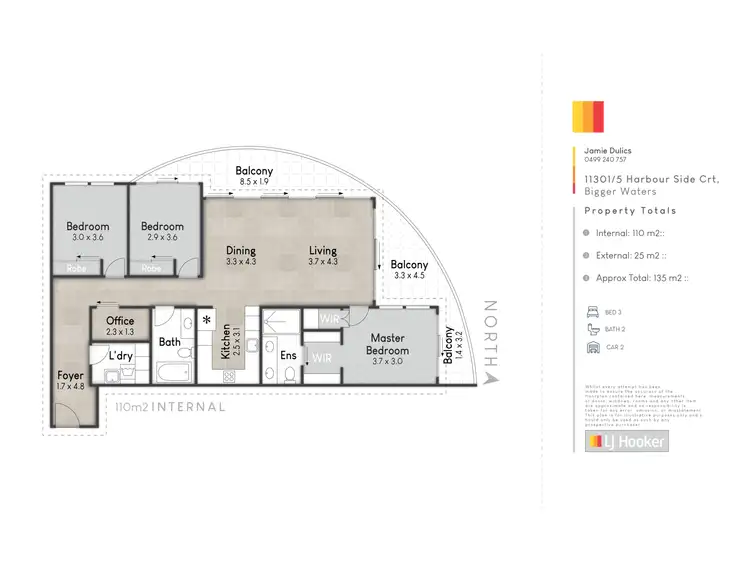 Floorplan of Homely unit listing, 11301/5 Harbour Side Court, Biggera Waters QLD 4216