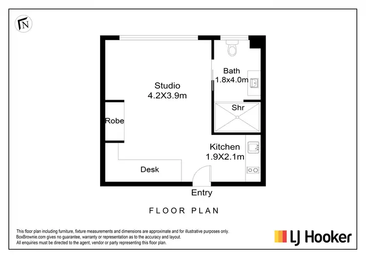 Floorplan of Homely studio listing, 12/15 Hawthorn Road, Caulfield North VIC 3161