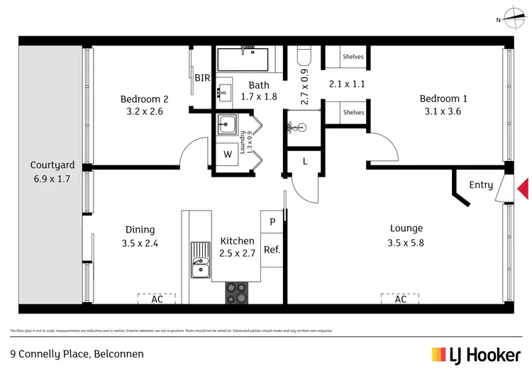 Floorplan of Homely house listing, 9 Connelly Place, Belconnen ACT 2617