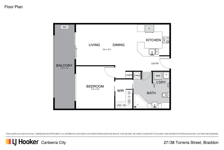 Floorplan of Homely apartment listing, 27/38 Torrens Street, Braddon ACT 2612