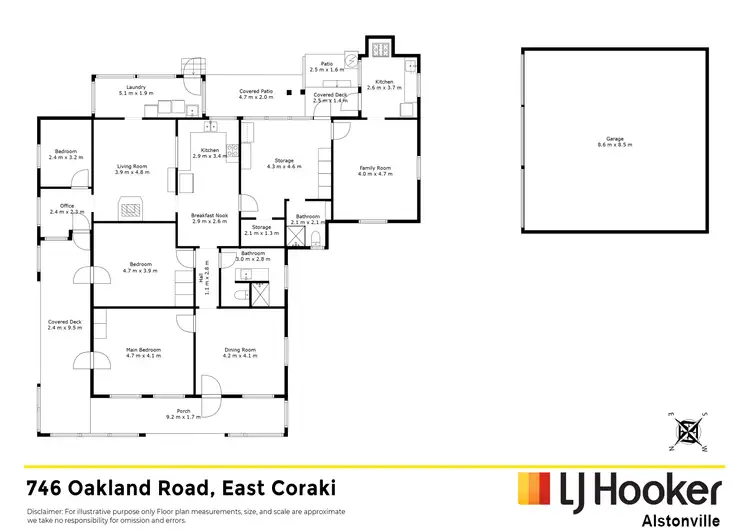 Floorplan of Homely rural property listing, 746 Oakland Road, East Coraki NSW 2471