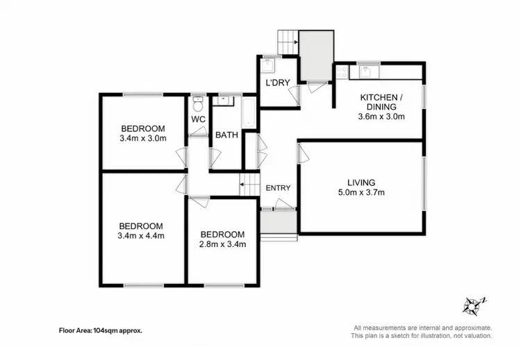 Floorplan of Homely house listing, 3 Clayton Drive, Herdsmans Cove TAS 7030