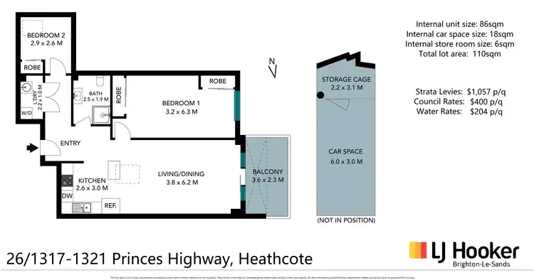 Floorplan of Homely unit listing, 26/1317-1321 Princes Highway, Heathcote NSW 2233