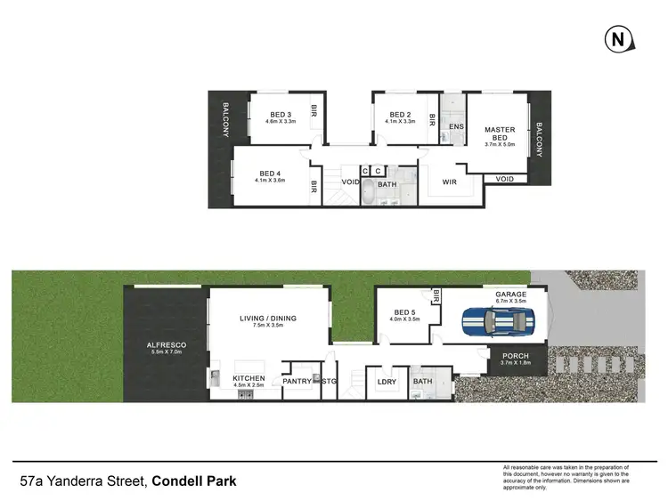 Floorplan of Homely semi-detached listing, 57a Yanderra Street, Condell Park NSW 2200