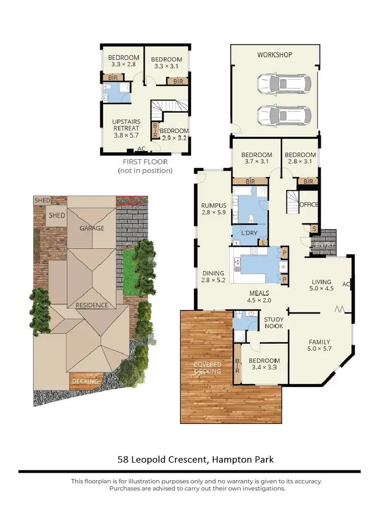 Floorplan of Homely house listing, 58 Leopold Crescent, Hampton Park VIC 3976