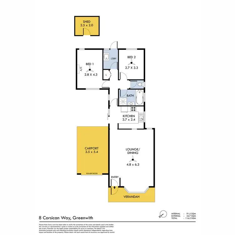 Floorplan of Homely house listing, 8 Corsican Way, Greenwith SA 5125