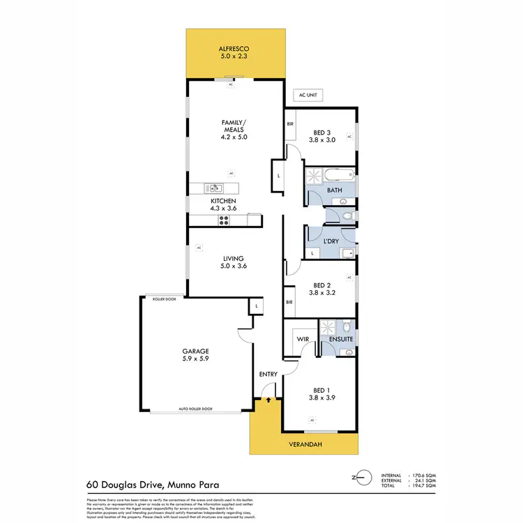 Floorplan of Homely house listing, 60 Douglas Drive, Munno Para SA 5115