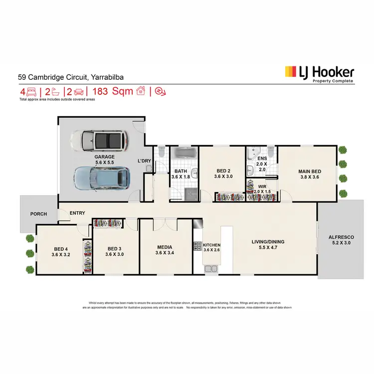 Floorplan of Homely house listing, 59 Cambridge Circuit, Yarrabilba QLD 4207