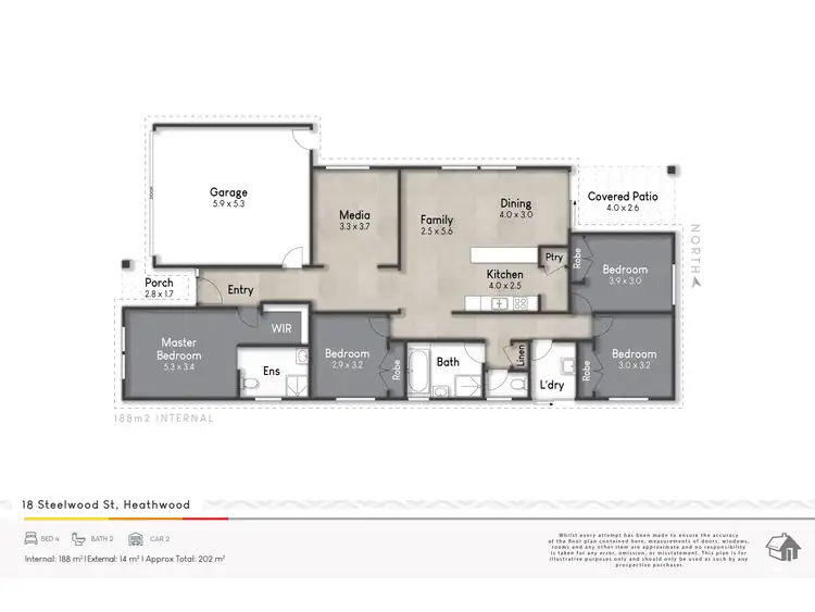 Floorplan of Homely house listing, 18 Steelwood Street, Heathwood QLD 4110