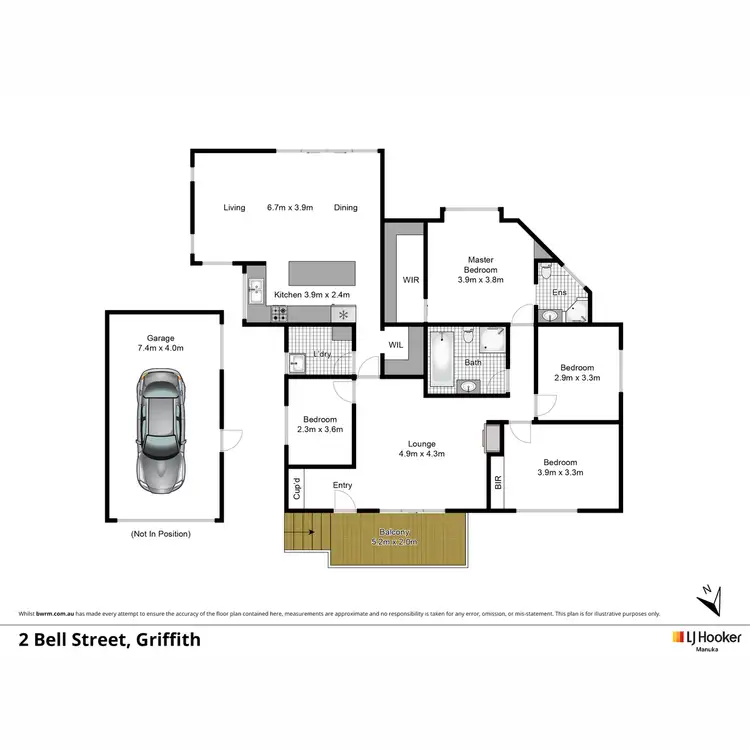 Floorplan of Homely house listing, 2 Bell Street, Griffith ACT 2603