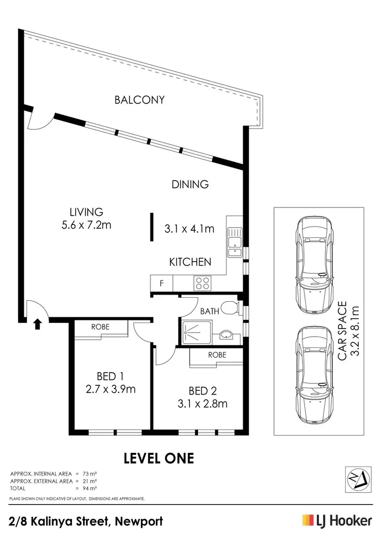Floorplan of Homely apartment listing, 2/8 Kalinya Street, Newport NSW 2106