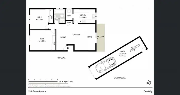 Floorplan of Homely unit listing, 15/9 Burne Avenue, Dee Why NSW 2099