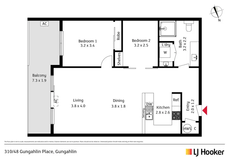 Floorplan of Homely apartment listing, 310/48 Gungahlin Place, Gungahlin ACT 2912