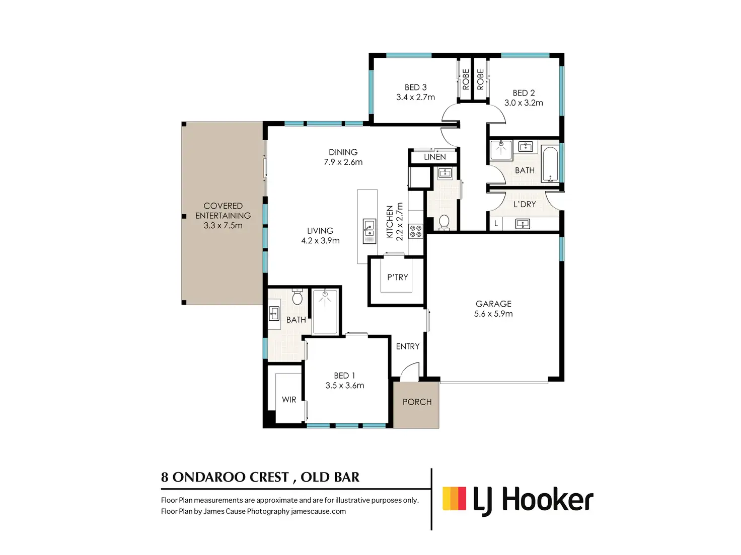 Floorplan of Homely house listing, 8 Ondaroo Crest, Old Bar NSW 2430