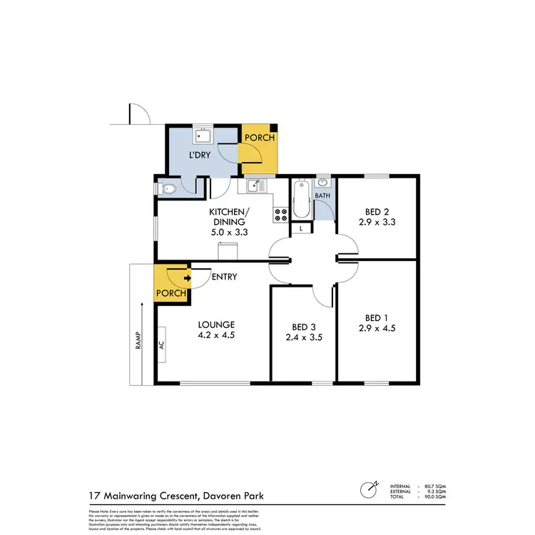 Floorplan of Homely house listing, 17 Mainwaring Crescent, Davoren Park SA 5113