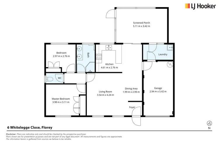 Floorplan of Homely house listing, 6 Whitelegge Place, Florey ACT 2615