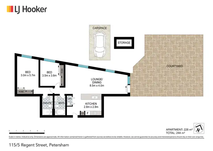 Floorplan of Homely apartment listing, Apartment 115/5 Regent Street, Petersham NSW 2049