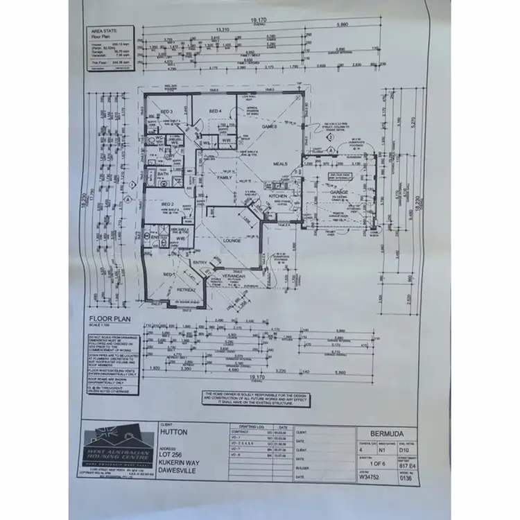 Floorplan of Homely house listing, 1 Kukerin Way, Dawesville WA 6211