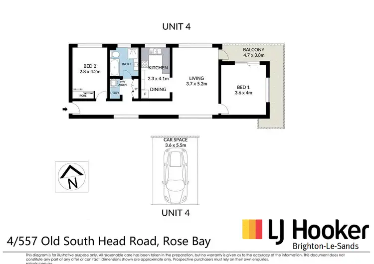 Floorplan of Homely unit listing, 4/557 Old South Head Road, Rose Bay NSW 2029