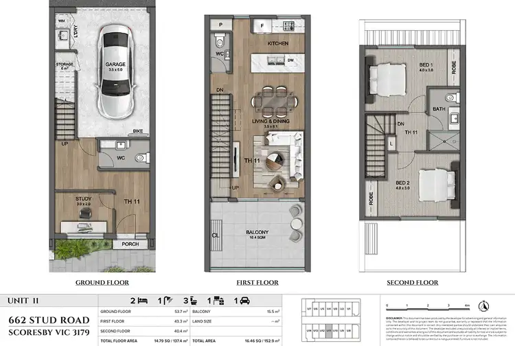 Floorplan of Homely townhouse listing, 11/662 Stud Road, Scoresby VIC 3179