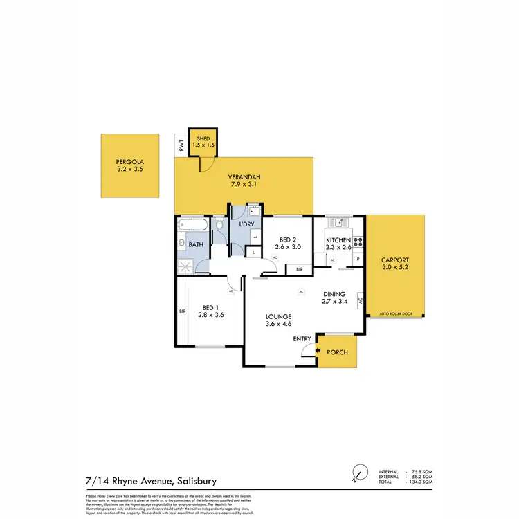 Floorplan of Homely house listing, 7/14 Rhyne Avenue, Salisbury SA 5108
