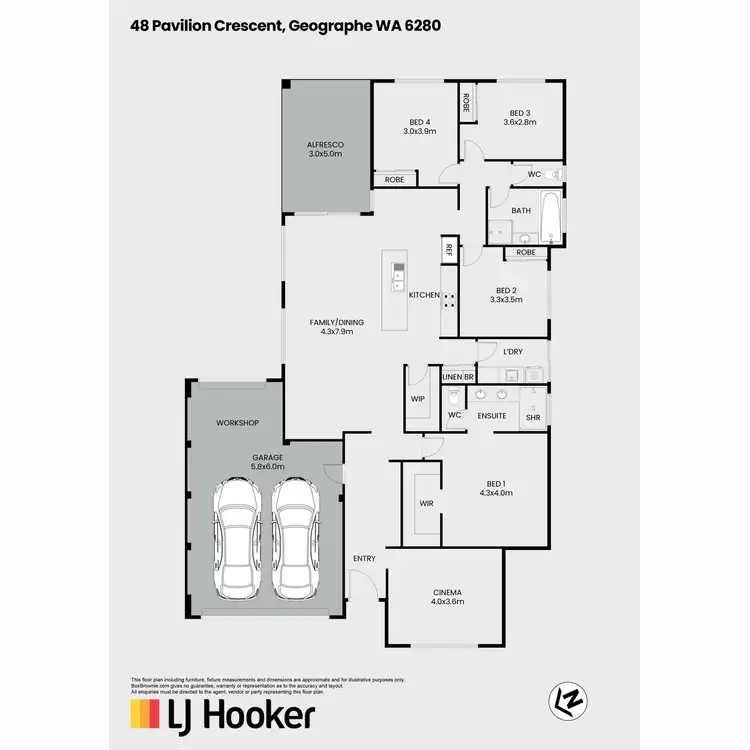 Floorplan of Homely house listing, 48 Pavilion Crescent, Geographe WA 6280